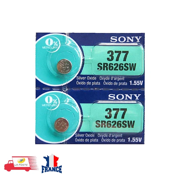 Lot Pile Bouton Montre SR626SW / SR626 / 377 / AG4 / SONY / ENVOI RAPIDE