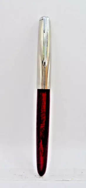 Hero Burgundy Squeeze Fill 51 Style hooded nib Fountain Pen--fine point--uninked