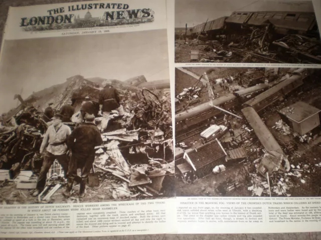 Photo article Train railway disaster near Harmelen Netherlands 1962 ref AX
