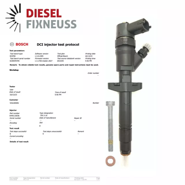 EINSPRITZDÜSE Peugeot 406 607 807 Citroen C5 2.2 HDI Injector 0445110036