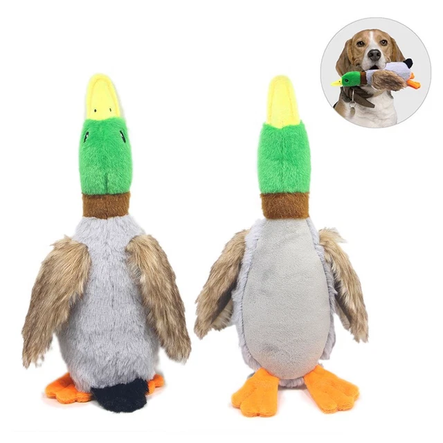 PET TOYS CHEW Rope Toys Animal Squeak Stuffed Squeaky Plush Duck Sound ...