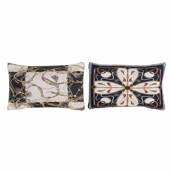 Coussin DKD Home Decor Chaînes Polyester (50 x 30 cm) (2 pcs)