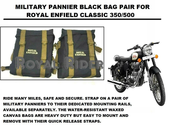 PAIRE DE SACOCHES militaires Royal Enfield BLAKC pour Classic 350/500 EUR 100,74 - PicClick FR