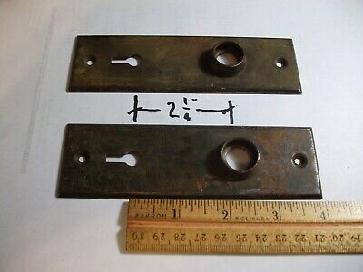 PR.Vintage Door Parts Key LockSide Plates-Hints of Copper (Japanned, rough) 5.5"
