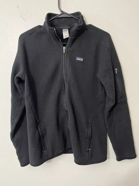 PATAGONIA Better Sweater Jacket Women's Black Fleece Long Sleeve Full Zip Size L