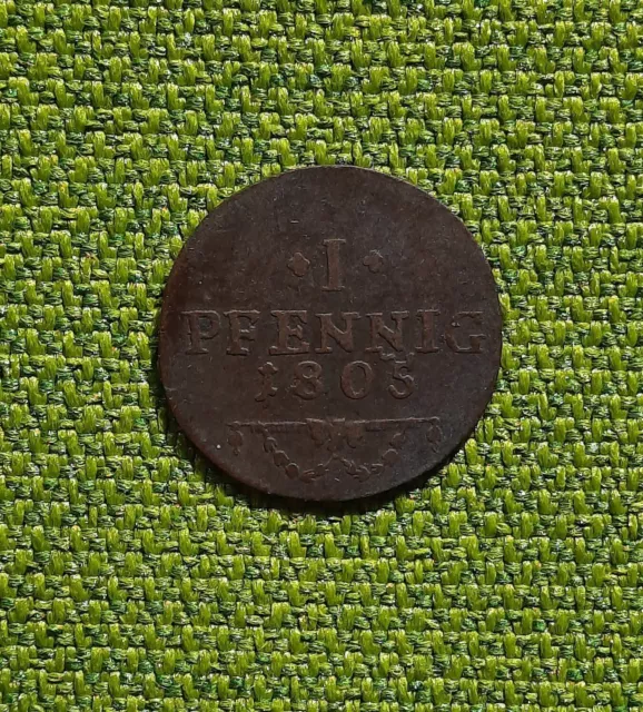 Sachsen-Coburg-Saalfeld 1 Pfennig 1805