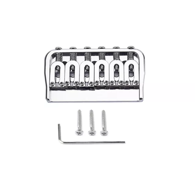 Guitar Bridge 6 Saddle Electric Guitar Top Load Bridge Hardtail Fixed Bridge 78mm Chrome Guitar Parts