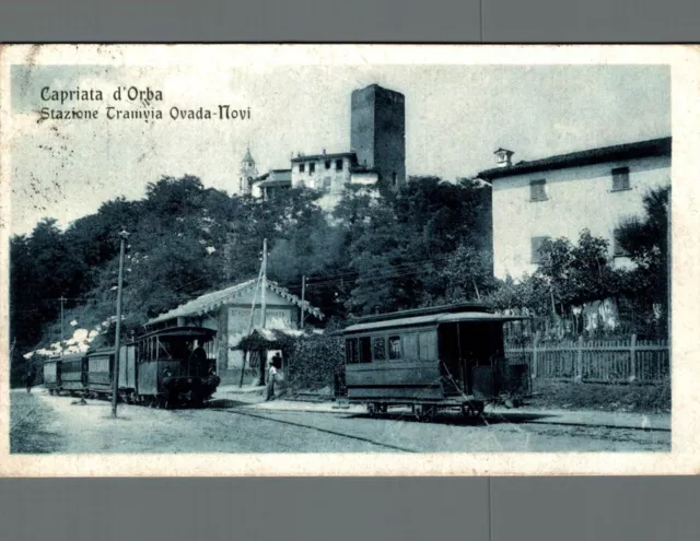 Alessandria Capriata d'Orba Stazione Tram Vapore F. piccolo  spedita franc. asp.