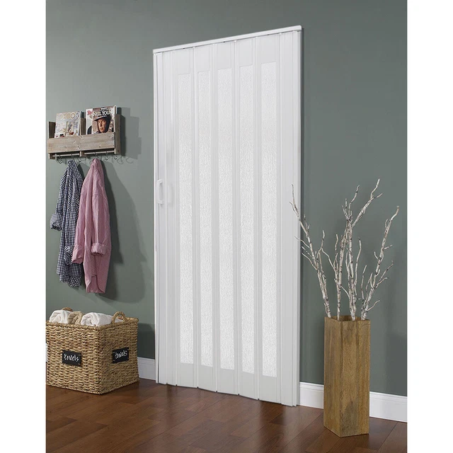 PVC FOLDING DOOR Accordion Concertina Sliding Track Door Panel Divider