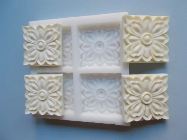 Decorative Small Squares Embellishments Silicone Rubber Arts & Crafts Projects