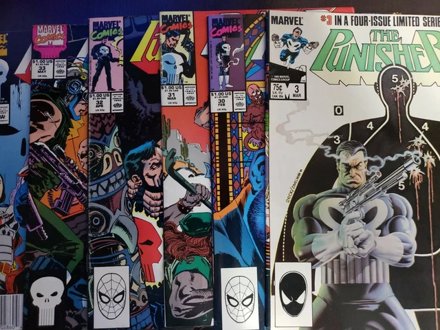 The Punisher Marvel lot (6) Vol 1 #3, Vol 2 30-33, 73 Zeck Barron Classic!