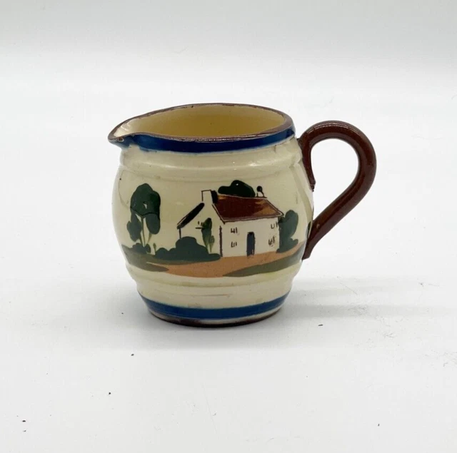 Crema Brocca Crema Latte Vintage Devon Motto Ware Non C'è Ricchezza Ma Vita
