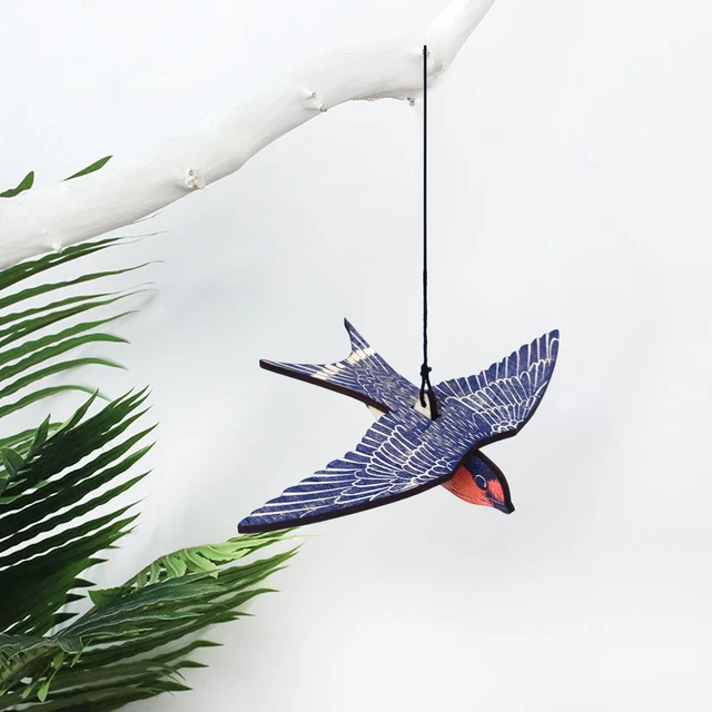 Colgante Colgante Decoración Viva Artesanía Día del Padre Regalo Pájaro Movimiento