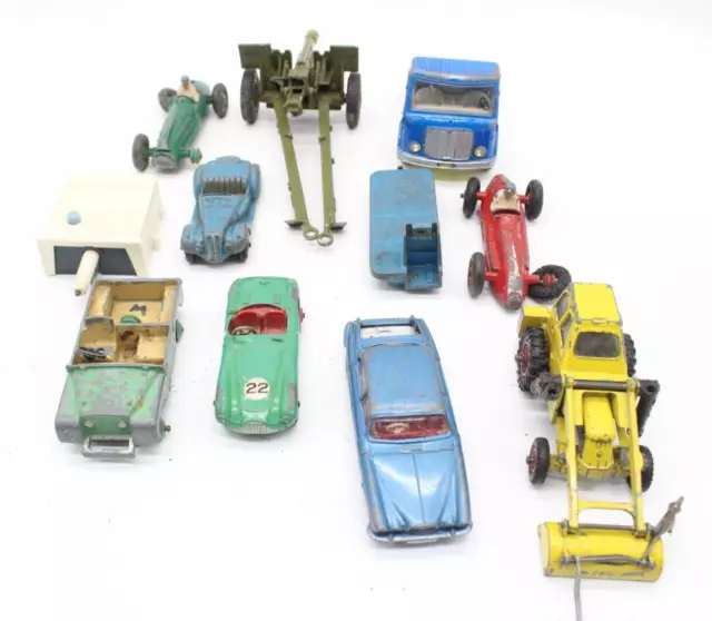 F x10 Vintage Dinky Diecast Vehicles Inc. Land Rover, Cooper-Bristol etc