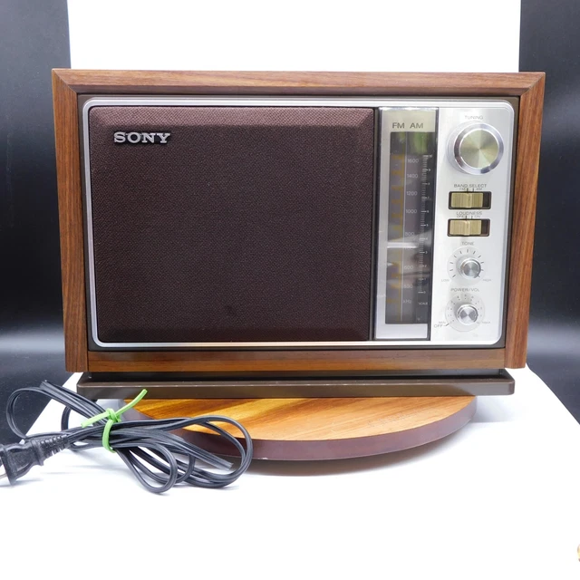 VINTAGE SONY AM/FM Table Radio Model ICF-9740W Works & Sounds Great $29 ...