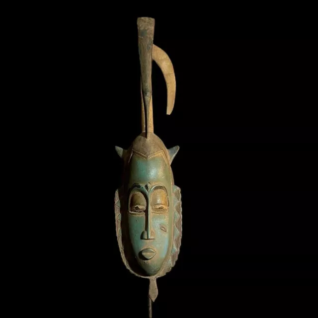 African Mask From The Guru Tribe Tribe Art Vintage Baule Mask Wall Tribal-9822