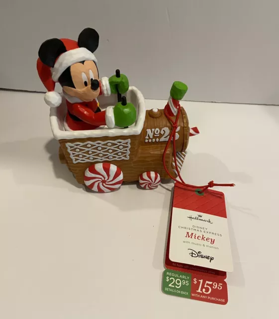 HALLMARK 2016 DISNEY MICKEY MOUSE WIRELESS CHRISTMAS EXPRESS TRAIN New w/Tag