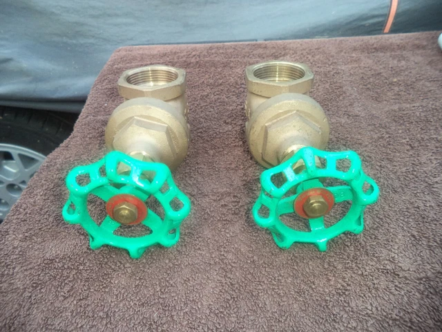 Valvole Cancello Ottone Un Pollice E Mezzo 1 1/2 Bsp Toyo X 2