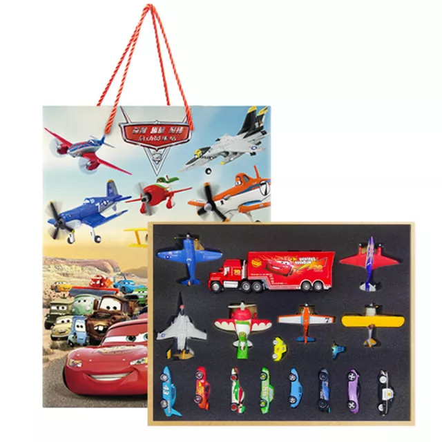 17Pack Disney Pixar Cars Planes McQueen No.7 Dusty Diecast Toy Car Xmas Gift Set 3