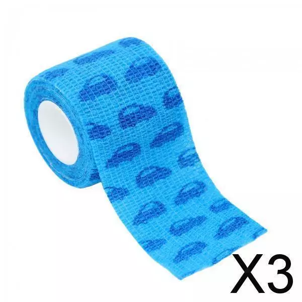 3X Self Adhesive Bandage Cohesive Bandages Vet Wrap Tape for Dogs Paws Animal