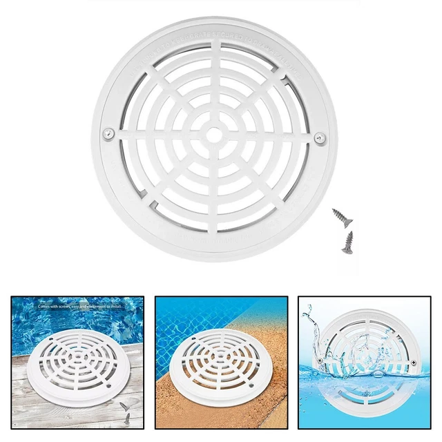 Couvercle De Drain De Piscine 8 Pouces - Cache Principal Amovible En ABS Blanc, Anti-Blocage Et Sécurisé