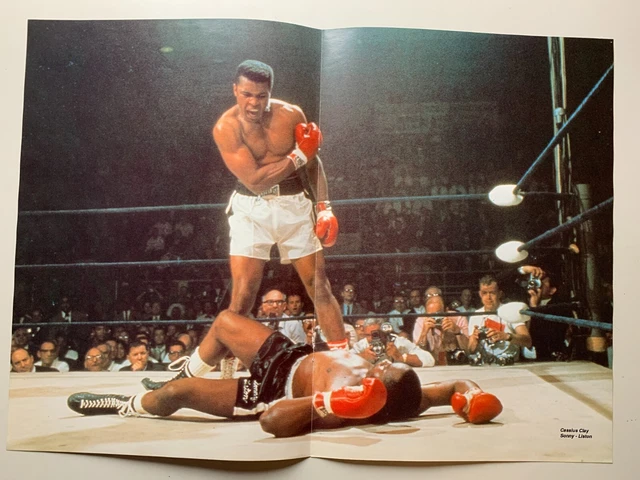 Photo Cassius Clay Vs Liston 1965 – Format 34x26 Cm, Collector Sports Illustrated