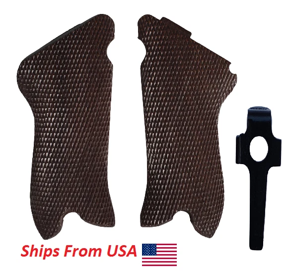 Poignées ZIB Grips Pour Luger P08 Allemand WW2 - Bois Fait Main - NEUVES