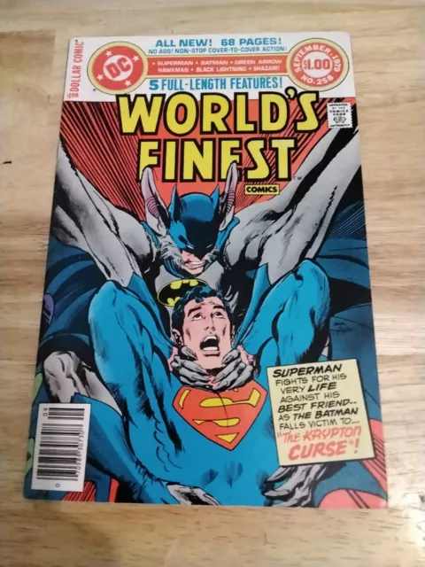 World's Finest # 258 : D.C. Comics 1978 : 68 Pages No Adverts : Neal Adams Cover