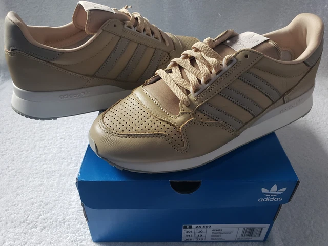 ADIDAS ORIGINALS ZX 500 Leather White Tint Off White UK 9.5 US