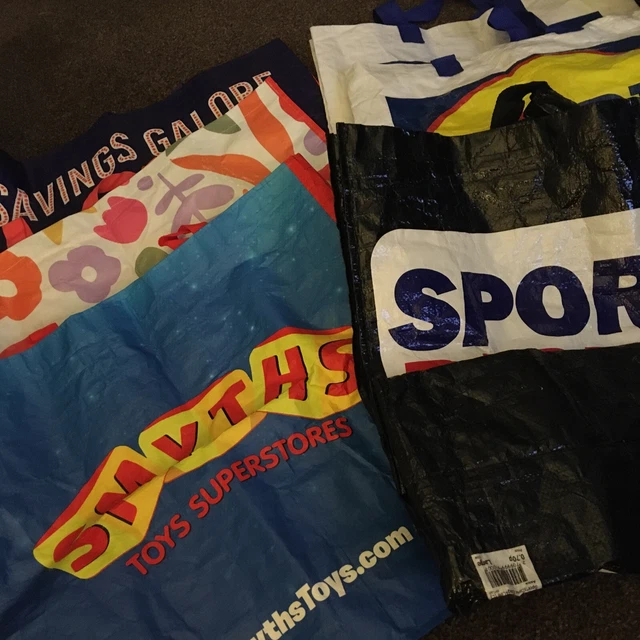6X BAGS FOR Life Smyths, Sports Soccer, Tesco, LIDL, Storage, Moving
