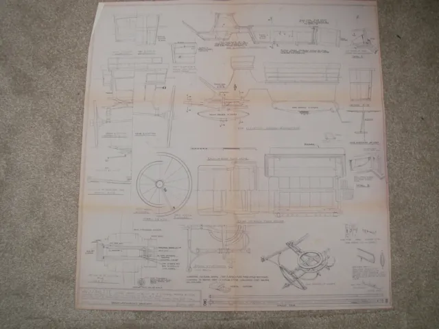 Planos de David Wray de la Waggonette alrededor de 1883 basados en un diseño de J Cooper