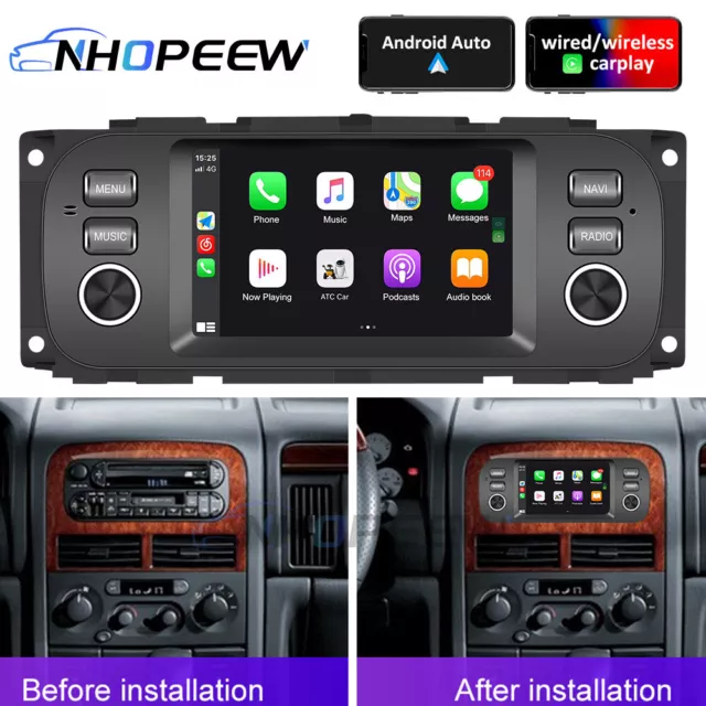 Android 12 Car Radio GPS Carplay for Dodge Jeep Grand Cherokee Wrangler Chrysler