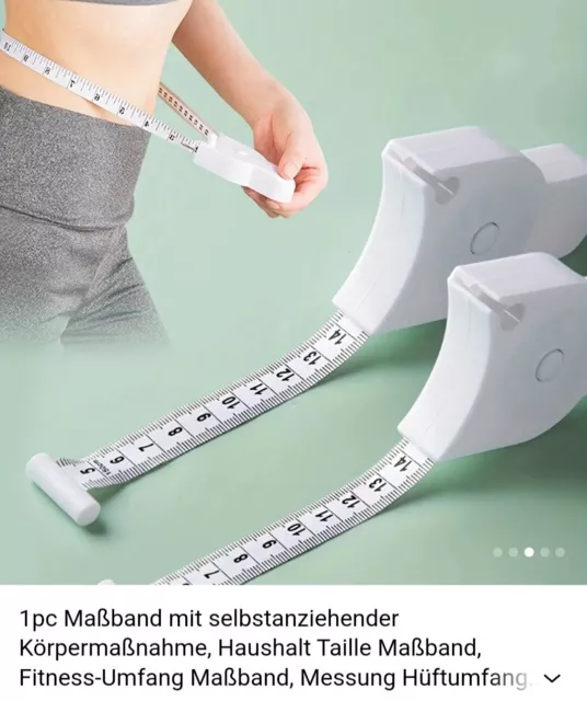 Fitnessmaßband Selbstanziehend! Arme,Beine, Bauch, Taille,po