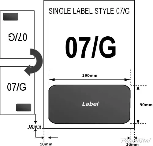 2000x eBay selling amazon A4 Paper Integrated Peel off Label 190 x 90 07G 07/G