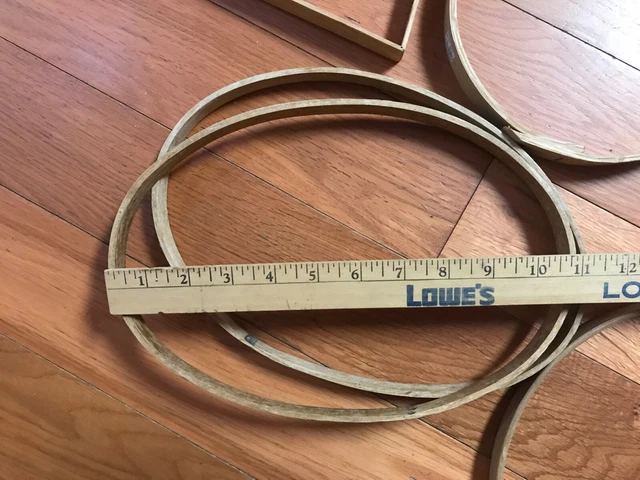 "Lote de 10 asas de aros cestas de roble natural de 3/4"" y 5/8" 4