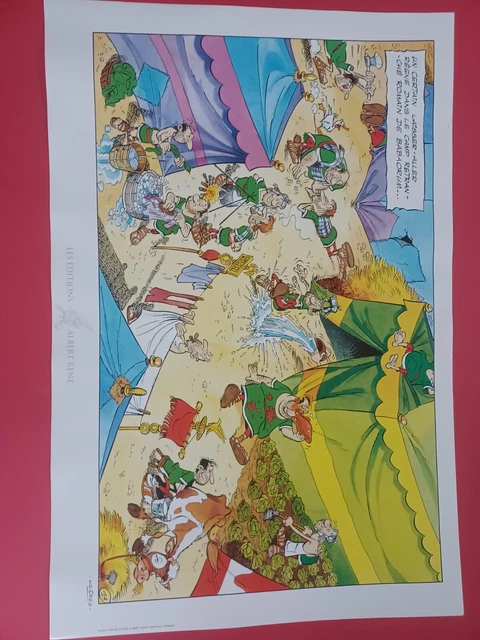 Sérigraphie 40 x 50 cm : ASTERIX 40 ANS (Albert Uderzo & René