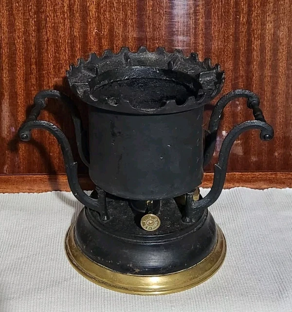 Réchaud à Pétrole Haller Vintage - 4 Mèches, émaillé Offwhite - Avec Four - Pays-Bas - Pour Collection Ou Décoration
