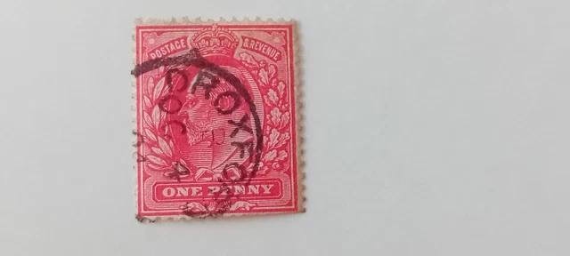 GB KEV11 1d Red - Droxford Hampshire Postmark