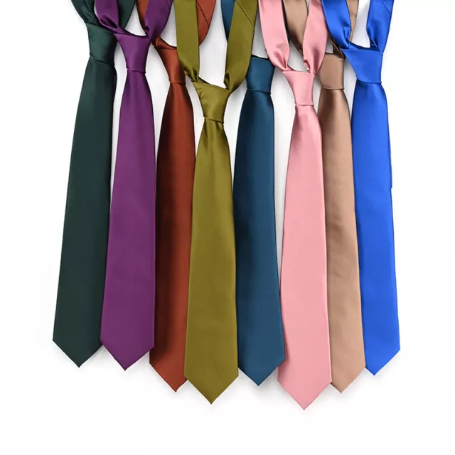 Krawatte schmal 8cm Schlips Binder verschiedene Farben Mode Trend Style Satin