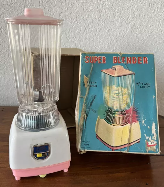 Vintage 1960s Super Blender w/Light Toy Blender Pink Mini Appliances Barbiecore