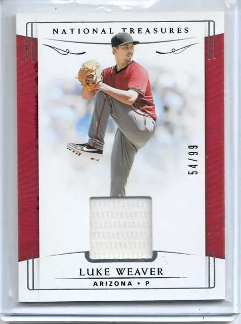 2019 National Treasures LUKE WEAVER Jersey Patch /99