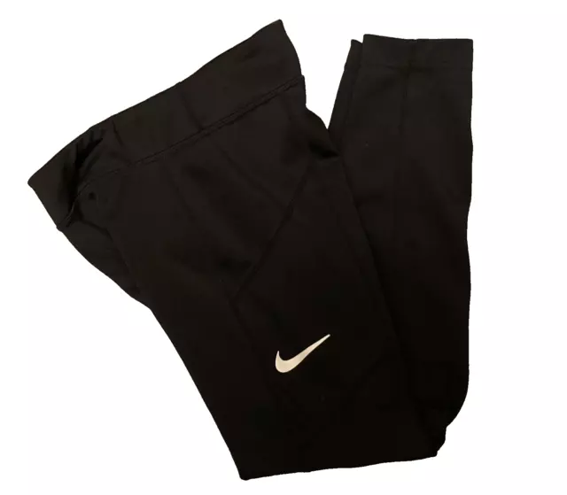 Leggings neri Nike Dri Fit per ragazze aderenti taglia M ex condimento