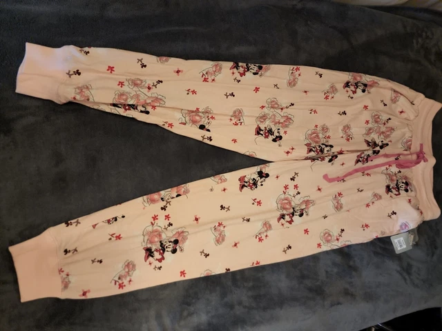 New Disney Store Women’s Minnie Mouse Floral Lounge Pants Jogger Small/medium