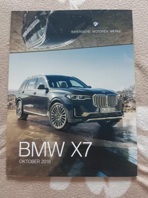 2018 2019 BMW X7 Brochure & Pricelist in one, Prospekt Catalogue GERMAN 52 pgs