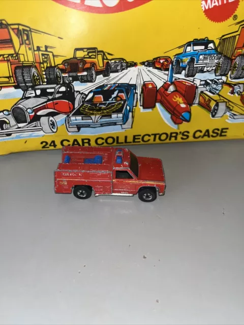 1974 HOT WHEELS REDLINE Emergency Unit #50 Fire Truck Hong Kong Mattel Vintage