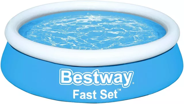 BESTWAY 6FT x 20" FAST SET FAMILY GARDEN OUTDOOR ROUND PADDLING SWIMMING POOL