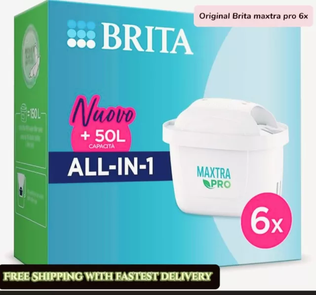 BRITA MAXTRA PRO All In One Water Filter Cartridge,Pack of 6 - Original BRITA re
