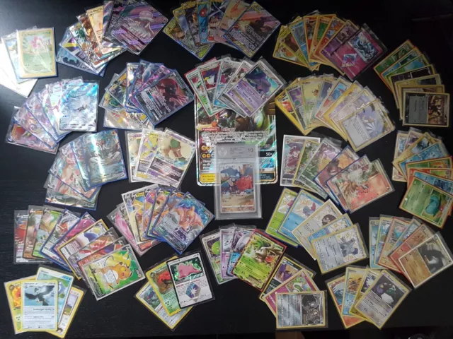 50 Pokemon Karten aus Sammlung inkl. Holo-,Rare- & LV.X/EX/GX/V/VMAX/VSTAR Karte