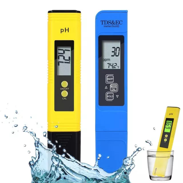 Testeur de pH efficace et stylo EC PPM pour piscine domestique et aquarium pack