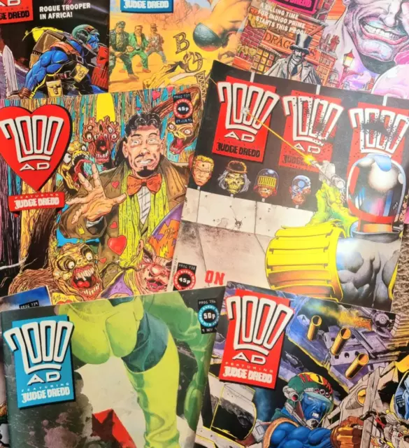 Vintage 2000 AD Comics Featuring Judge Dredd - 1991 & 1992 Bundle Joblot X 22 3